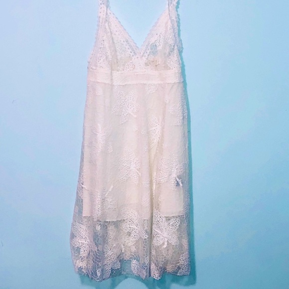 NWT Women's White Babydoll Mini Dress NWT - Picture 3 of 15